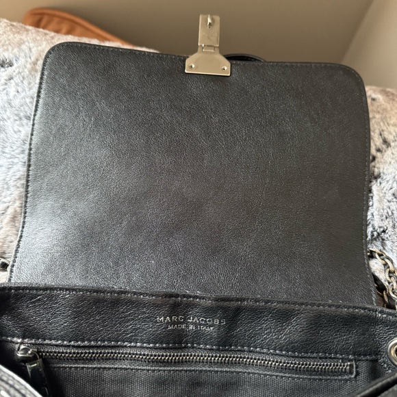 MARC JACOBS BAROQUE BAG BLACK QUILTED LEATHER CHAIN STRAP - Picture 9 of 15